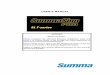 USER’S MANUAL - Summa | Vinyl Cutters | Flatbed Systems  · 2017-06-231.3 CUTTER ACCESSORIES AND CONSUMABLES ... SummaSign Pro SL T-series Cutters User’s Manual General Information