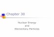 Chapter 30 30 Nuclear Energy and Elementary Particles. Processes of Nuclear Energy 