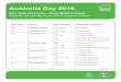 Australia Da y 2016 - Adelaide Metro Da y 2016 Bus stop closures – King William Road Tuesday 26 January 2016 from 5.30pm to 8.00pm Bus Stop Street Bus Routes Alternate Locations