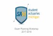 2017-2018 Exam Planning Workshopsam.math.lsa.umich.edu/wp-content/uploads/2018/01/Exam-Planning... · Credit for IFM given to students who pass Exam MFE by its final March 2018 sitting
