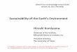 Sustainability of the Earth’s Environment Hiroshi Komiyamaocw.u-tokyo.ac.jp/lecture_files/gf_20/13/notes/en/13komiyama_eng.pdf · Sources：1958–2008: “House and Land Statistics