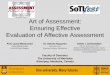 Art of Assessment: Ensuring Effective Evaluation of ... · Ensuring Effective Evaluation of Affective Assessment ... The Art of Assessment: Ensuring Effective Evaluation of Affective