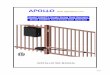 APOLLO Gate Operators, Inc. · APOLLO Gate Operators, Inc. Model 1550ETL Single Swing Gate Operator INSTALLATION MANUAL ... Troubleshooting guide ..... 20-22 Warranty 