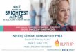 Setting Clinical Research on FHIR - HIMSS18 · 1 Setting Clinical Research on FHIR Session 37, February 20, 2017 Wayne R. Kubick, CTO, Health Level Seven International