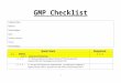 Checklist.doc · Web viewGMP Checklist Company Name: Address Phone Number: Date: Contact Person: Title: Phone Number: Questions Response GENERAL 3 2 1 …