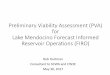 Preliminary Viability Assessment (PVA) for Lake Mendocino Forecast …cw3e.ucsd.edu/wp-content/uploads/2017/07/FIRO_Scie… ·  · 2017-07-03Preliminary Viability Assessment (PVA)