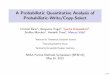 A Probabilistic Quantitative Analysis of … Probabilistic Quantitative Analysis of Probabilistic-Write/Copy-Select Christel Baier 1, Benjamin Engel2,Sascha Klupp elholz , Ste en M