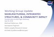 Working Group Update - National Institute of Aerospace — MISC_Hartford_Pres… ·  · 2016-10-18Working Group Update MANUFACTURING, INTEGRATED STRUCTURES, ... Integration, and