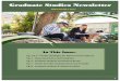 Graduate Studies Newsletter - Humboldt State University. 7 -Thesis & Project Submission Process Guide Pg. 8 -Graduate Student & Alumni Profiles Graduate Studies Newsletter FACULTY