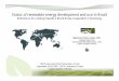Status of renewable energy development and use in Brazil · Status of renewable energy development and use in Brazil ... Status of renewable energy development and use in Brazil 