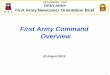First Army Command Overvie Sands of Time – MTC load capacity Scalable MTC Planning Un-programmed planning efforts ... CS/CSS BN* DIV West (21) DIV East (22) CS/CSS* BN DCG-AR DCG-ARNG