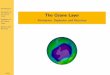 Introduction The Ozone Layer - University of Richmondsabrash/110/OzoneLayer-Slides...Introduction Formation of the Ozone Layer Depletion of the Ozone Layer Ozone Layer Recovery 1 of