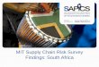 MIT Supply Chain Risk Survey Findings: South Africa · Performance due to Internal Business Practices ... Political & Social Mother Nature ... • Motivation was to identify common