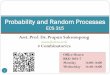 Probability and Random Processes - t U - 4 - Combinatorics...Reference 2 Mathematics of Choice How to count without counting By Ivan Niven permutations, combinations, binomial coefficients,