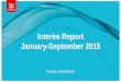 Interim Report January-September 2015 - Tikkurila Group · Interim Report January-September 2015 ... Source: Chem-Courier (Russia, volume), SVEFF (Sweden, value), ... November 2015