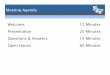 Meeting Agenda Welcome 15 Minutes Presentation 20 … St... ·  · 2016-06-03Meeting Agenda Welcome Presentation Questions & Answers 15 Minutes 20 Minutes 15 Minutes ... Post-Meeting