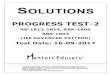 PROGRESS TEST-2 - mentorsedu.com · progress test-2 rb-1813-1814, rbk-1806 rbs-1803 (jee advanced pattern) test date: 16-09-2017