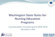 Washington State Rules for Nursing Education … State Rules for Nursing Education Programs . ... Faculty teaching in the classroom or lab ... ADA accommodations 