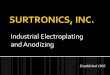 Industrial Electroplating and Anodizing - Surtronics, Inc plating for over forty ... L. Bl Zinc Dept. 90. Zinc Dept. 100 Ni/Cr/Cu ... any possible defects. Operator checking for plating