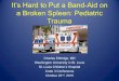 It’s Hard to Put a Band-Aid on a Broken Spleen: Pediatric ...code3conference.com/...hard...on-a-broken-spleen-pediatric-trauma.pdf · It’s Hard to Put a Band-Aid on a Broken Spleen: