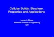 Cellular Solids: Structure, Properties and Applications · Freeze-casting . High temperature ... Liquid-Filled Closed-Cell Foam . ... 3.054 / 3.36 Cellular Solids: Structure, Properties
