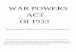 WAR POWERS ACT Of 1933 - Constitutional …hudok.info/files/9814/3526/0588/Evi-Doc_01_War_Powers...1 WAR POWERS ACT Of 1933 This is an excerpt from “A Lawsuit Is An Act Of War”