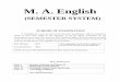 (SEMESTER SYSTEM) - Maharaja Ganga Singh …mgsubikaner.ac.in/wp-content/uploads/2017/01/English-M.-A.-Sem.-IV...M. A. English (SEMESTER SYSTEM) ... English Grammar for Today(Macmillan)