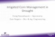Irrigated Corn Management in Drought - Home | Agronomy · to document support for management ... –Divert irrigation water to a portion of the field and ... tassel and ear formation