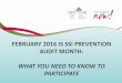 FEBRUARY 2016 IS SSI PREVENTION AUDIT … 2016 IS SSI PREVENTION AUDIT MONTH: WHAT YOU NEED TO KNOW TO ... • Stormy post-op course including ... • Plan: long term Antibiotics •