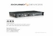 backside - front cover - Sound Devicescdn.sounddevices.com/download/guides/442_en.pdf · The 442, like all Sound Devices professional audio products, is designed to withstand the