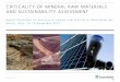 Criticality of mineral raw materials and sustainability ...eplca.jrc.ec.europa.eu/uploads/rawmat-Tercero-CRITICALITY-OF... · criticality of mineral raw materials and sustainability