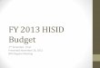 FY 2013 HISID Budget - holidayisland.usholidayisland.us/uploads/docs/financials/HISID2013Budget.pdf · FY 2013 HISID Budget 2nd Amended ... Equipment Depreciation Reserve, ... CAMPGROUND