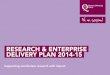RESEARCH & ENTERPRISE DELIVERY PLAN 2014-15756977,en.pdf · OUR STRATEGIC OBJECTIVES 11-12 BUSINESS ... Research and Enterprise Delivery Plan 2014-15 6 OUR VISION A WORLD CLASS 