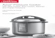 Aviva Pressure Cooker - Sunbeam Australia · Aviva™ Pressure Cooker with Slow Cooker, Rice Cooker, Steamer and Frypan functions Instruction/Recipe Booklet ... quantities stated