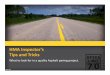 Inspection Tips and Tricks - APWAcolorado.apwa.net/Content/Chapters/colorado.apwa.net/File... · Tips and Tricks What to look for in a quality Asphalt paving project. What ... Microsoft