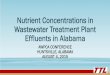 Nutrient Concentrations in Wastewater Treatment Plant ... · Nutrient Concentrations in Wastewater Treatment Plant Effluents in Alabama AWPCACONFERENCE HUNTSVILLE, ALABAMA AUGUST