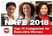 NAFE Snapshot V10 - workingmother.com · Makes CEO women’s advancement statement available on website and in other materials 70% 68% ... annual NAFE Top Companies and Women of Excellence