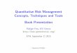 Quantitative Risk Management Concepts, … Risk Management Concepts, Techniques and Tools Book Presentation Rudiger Frey, WU Vienna ETH, September 11 2015 { Typeset by FoilTEX iÝ>
