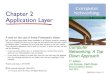 Chapter 2 Application Layer - Mathematics and Computer …€¦ ·  · 2016-09-19Chapter 2 Application Layer. Application Layer2-1. 2. John Magee. ... 2.7 socket programming with