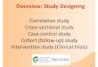 Overview: Study Designing - Fukushima Medical … Study Designing Correlation study Cross‐sectional study Case‐control study Cohort ... Case‐control Cross‐sectional Qualitative