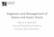 Diagnosis and Management of Sepsis and Septic Shock€¢Review of Shock •Pharmacology of Vasopressor Drugs •Sepsis –Definition –Epidemiology –Identification and Risk stratification