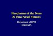 Neoplasms of the Nose  Para Nasal Sinuses -   of the Nose  Para Nasal Sinuses Department of ENT ... • OHNGREN’s Classification ... OHNGREN’S LINE. STAGING