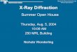 X-Ray Diffractionbeaucag/Classes/XRD/Some History of... · THEORY. Materials Characterization Lab Young Bragg ... Limitations of X-ray Diffraction • Bulk technique – generally