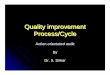 Quality improvement Process/Cycle - Department of … improvement Process/Cycle Action orientated audit By ... fish-bone analysis, tree diagrams, and ... zStarted on TB treatment