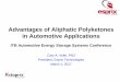 Advantages of Aliphatic Polyketones in Automotive Applications Auto Pres by Esprix Mar … · Advantages of Aliphatic Polyketones in Automotive Applications. ... What’s required