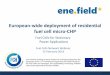 European-wide deployment of residential fuel cell micro-CHP · fuel cell micro-CHP Fuel Cells for Stationary Power Applications Fuel Cells Network Webinar, 12 February 2016. ... energy