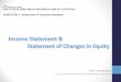 Income Statement & Statement of Changes in Equity · Overview Income statement is a key element which represents overall sets of financial statements and tend to prepare at the end