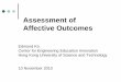 Assessment of Affective Outcomes - CEIcei.ust.hk/files/public/assessment_of_affective_outcomes.pdf · Assessment of Affective Outcomes ... Krathwohl’s Affective Domain . ... assessment