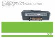 HP Officejet Pro L7300/L7500/L7600/L7700 · HP Officejet Pro L7300/L7500/ L7600/L7700 All-in-One series User Guide