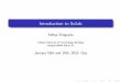 Introduction to Scilab · Introduction to Scilab Aditya Sengupta Indian Institute of Technology Bombay sengupta@ee.iitb.ac.in January 18th and 19th, 2010- Goa